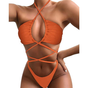 2020 Women Bikini Set Bandage Push-Up Padded Swimwear