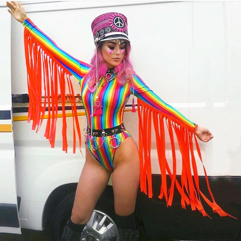 Colorful Rainbow Stripes Bodysuits