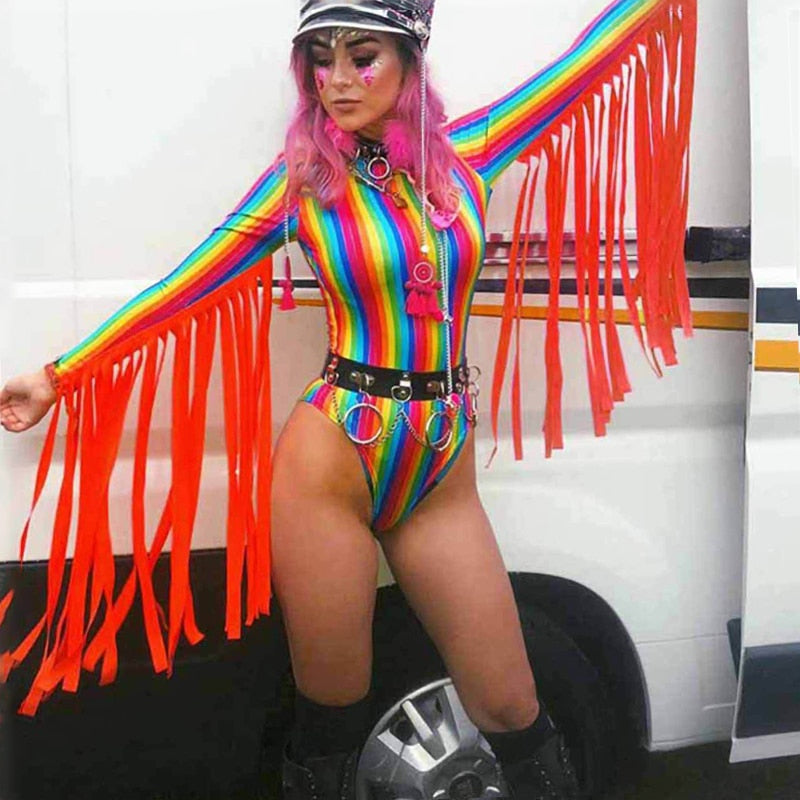 Colorful Rainbow Stripes Bodysuits